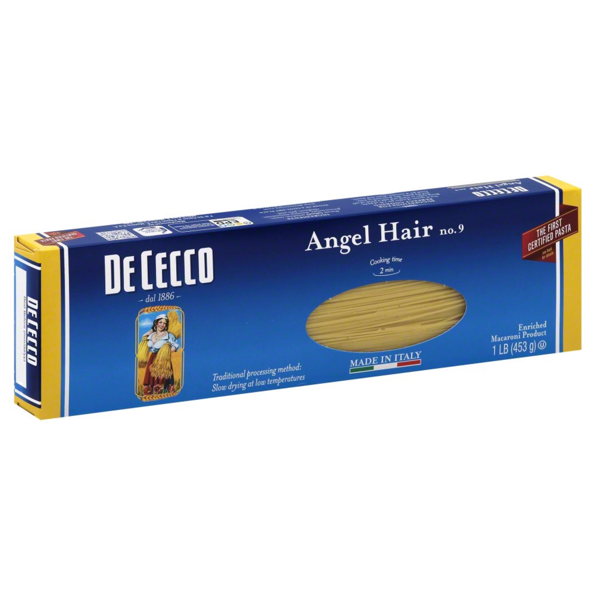 De Cecco Angel Hair Pasta 16 Oz Box # 9 20ct Case