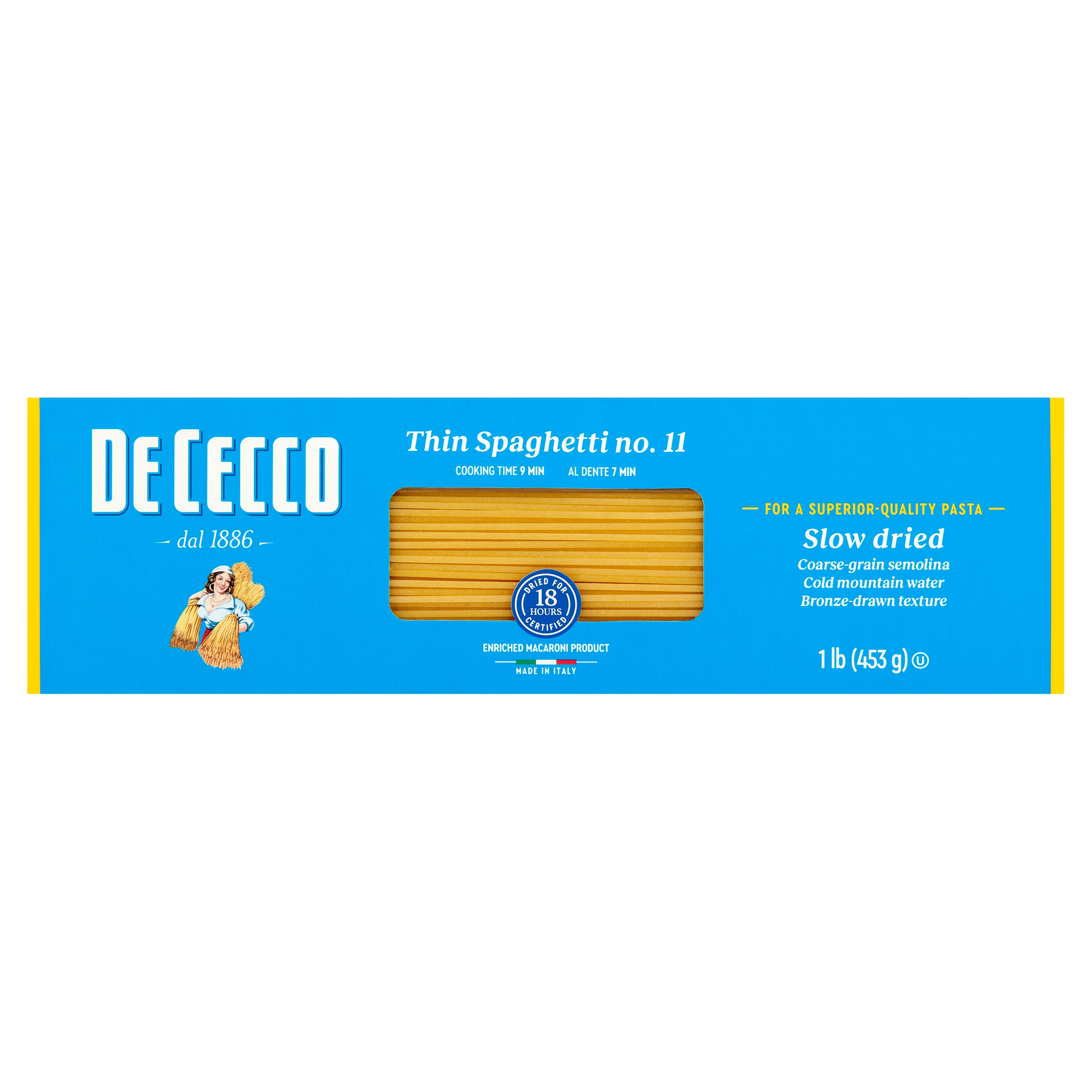 De Cecco 11 Spaghettini Thin Spaghetti Pasta, 16 Oz