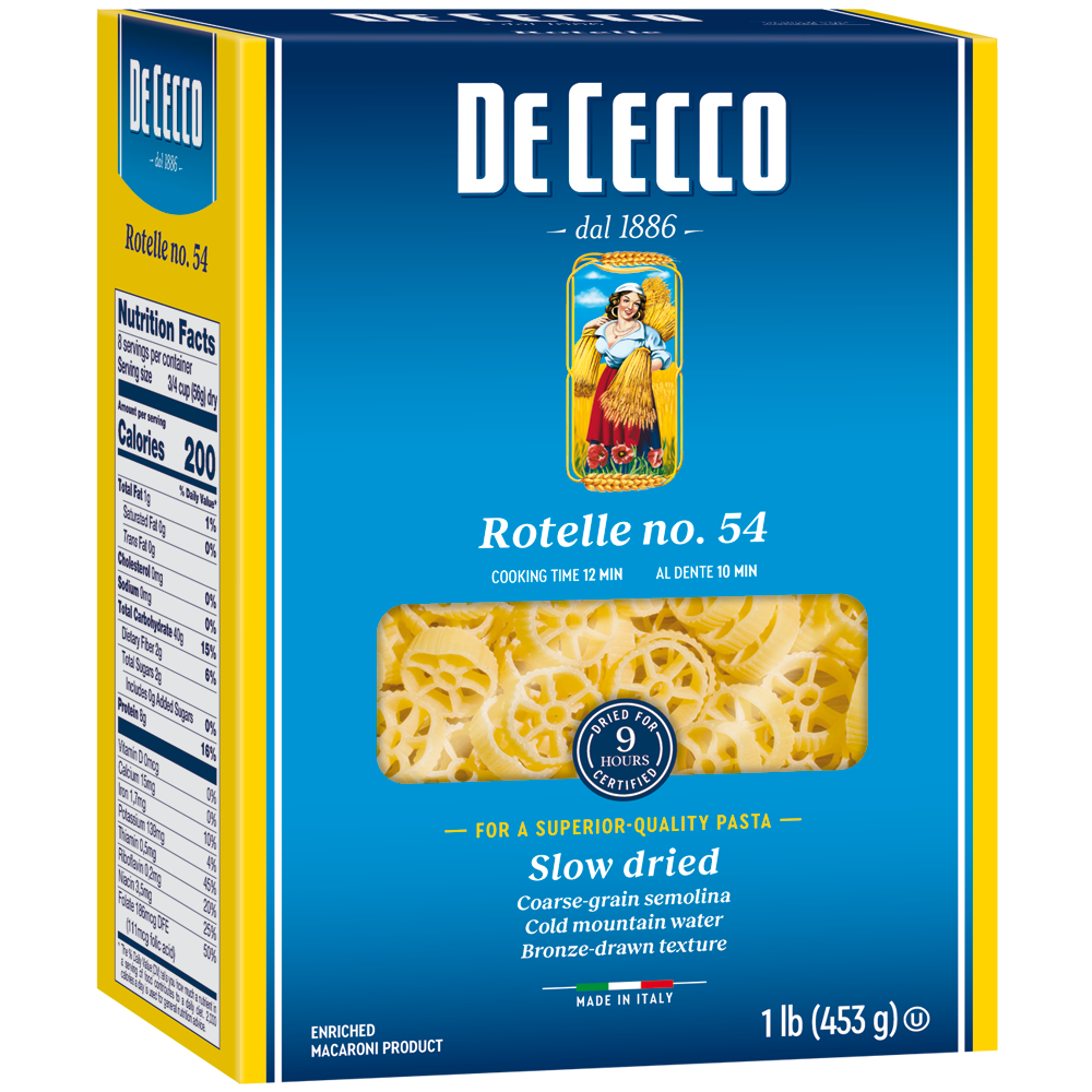 De Cecco Rotelle Pasta 16 Oz Box # 54 12ct Case