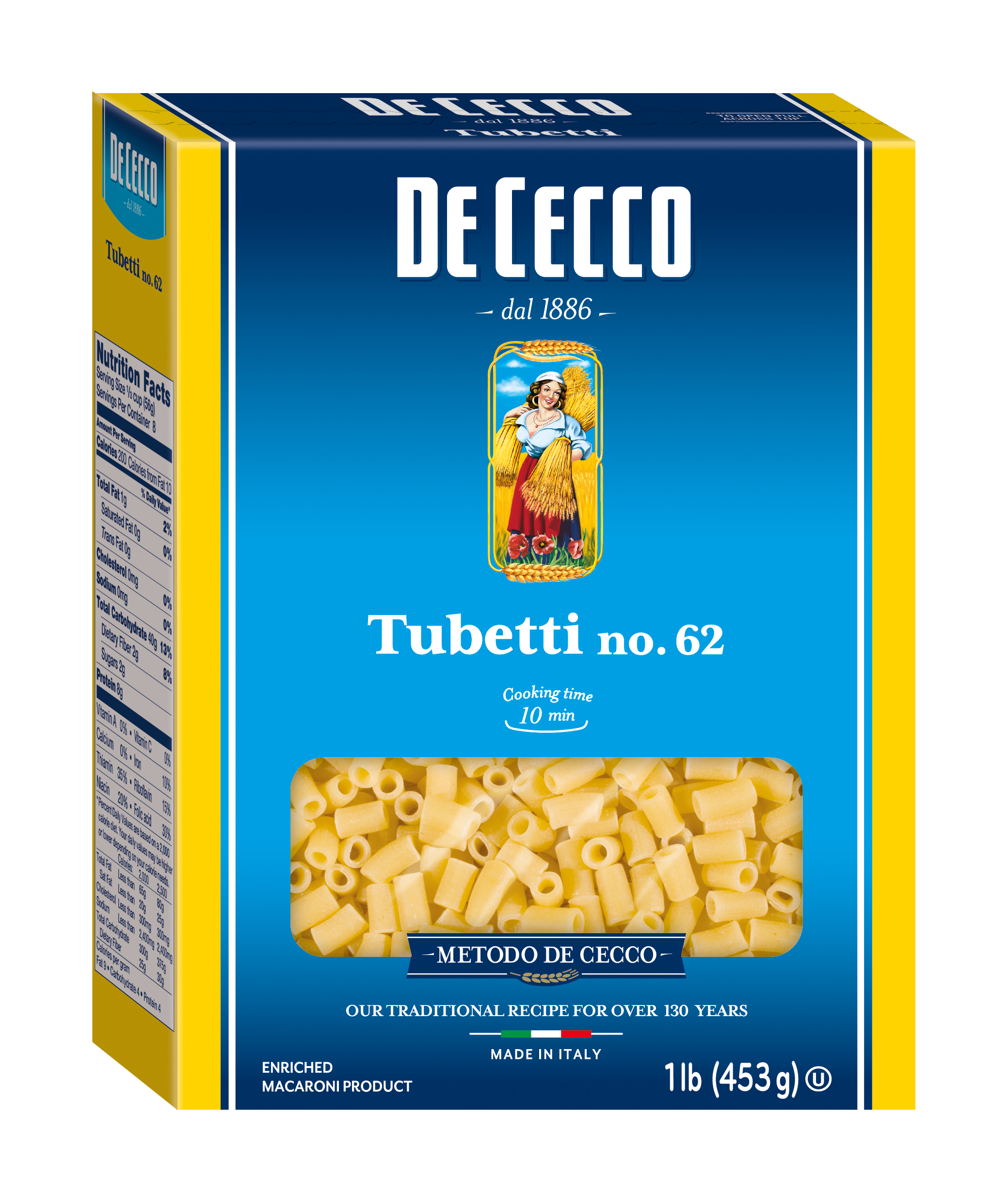 De Cecco Tubetti Pasta 16 Oz Box # 62