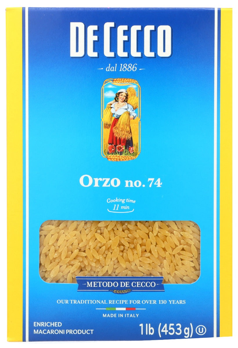 De Cecco Orzo Pasta 16 Oz Box # 74 - 20ct Case