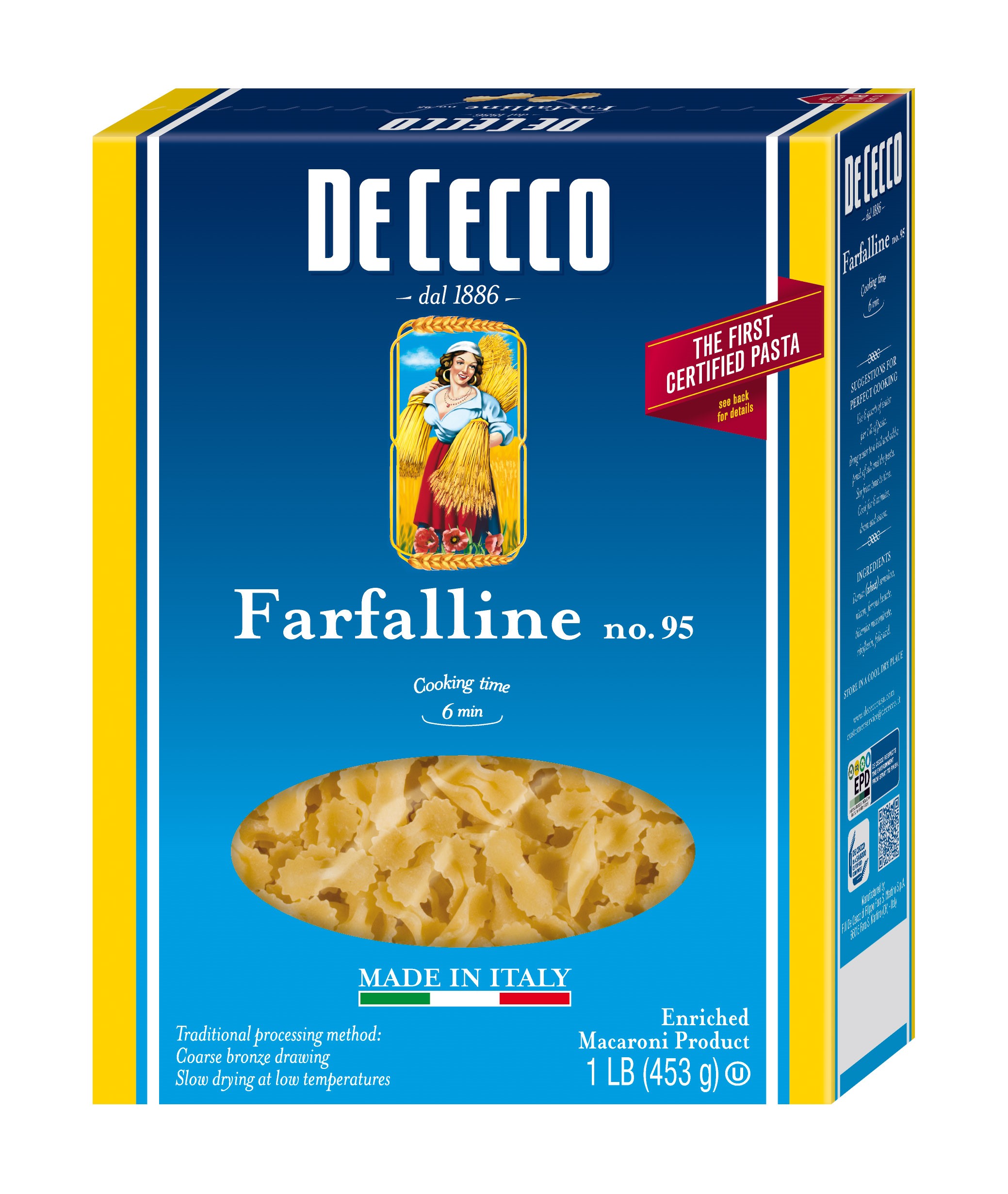 De Cecco Farfalline Pasta 16 Oz Box # 95