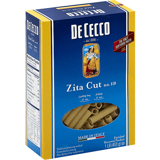 De Cecco Zita Cut No. 118 Pasta, 16 Oz