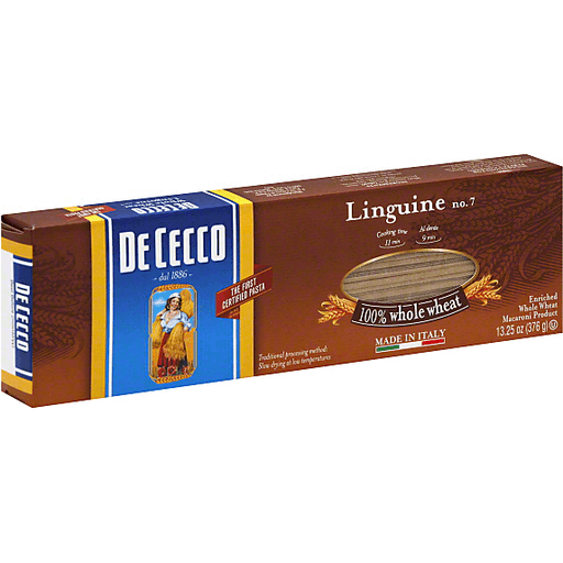 De Cecco 100% Whole Wheat Linguine Pasta 13.25 Oz Box
