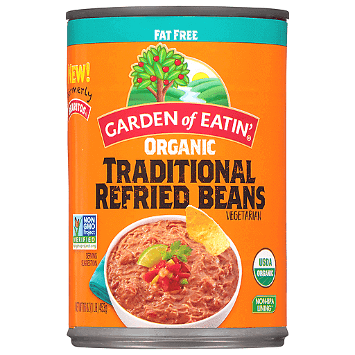 Bearitos Fat Free Organic Traditional Refried Beans 16 Oz. Can