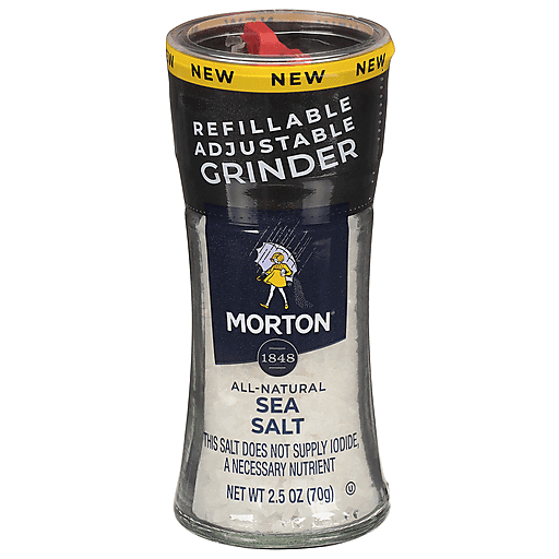 Morton Sea Salt, Grinder 2.5 Oz