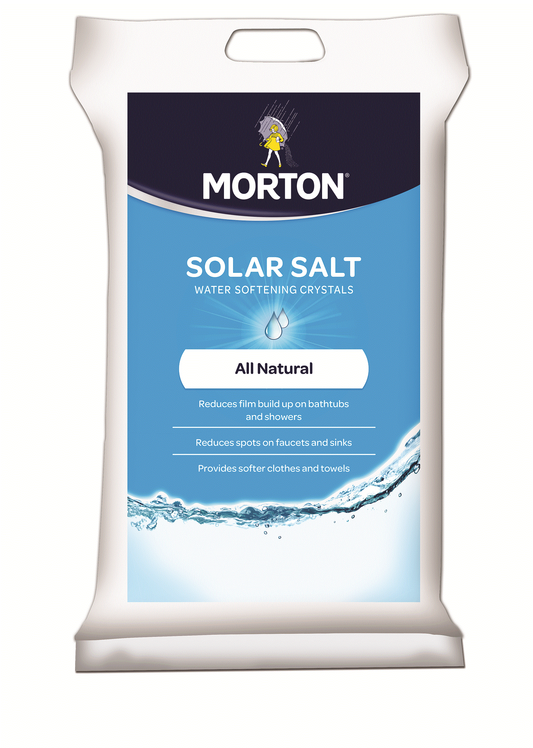 Morton Pure And Natural Water Softener Crystals 40 Lb Bag
