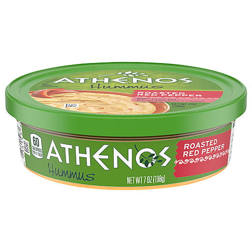 Athenos Roasted Red Pepper Hummus, 7 Oz Tub