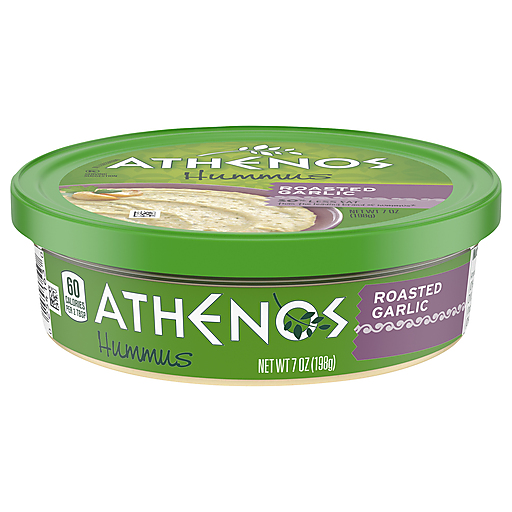 Athenos Roasted Garlic Hummus, 7 Oz Tub