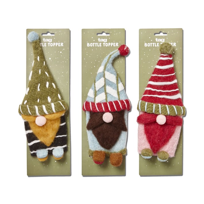 Gnomie Bottle Toppers Asmt/3