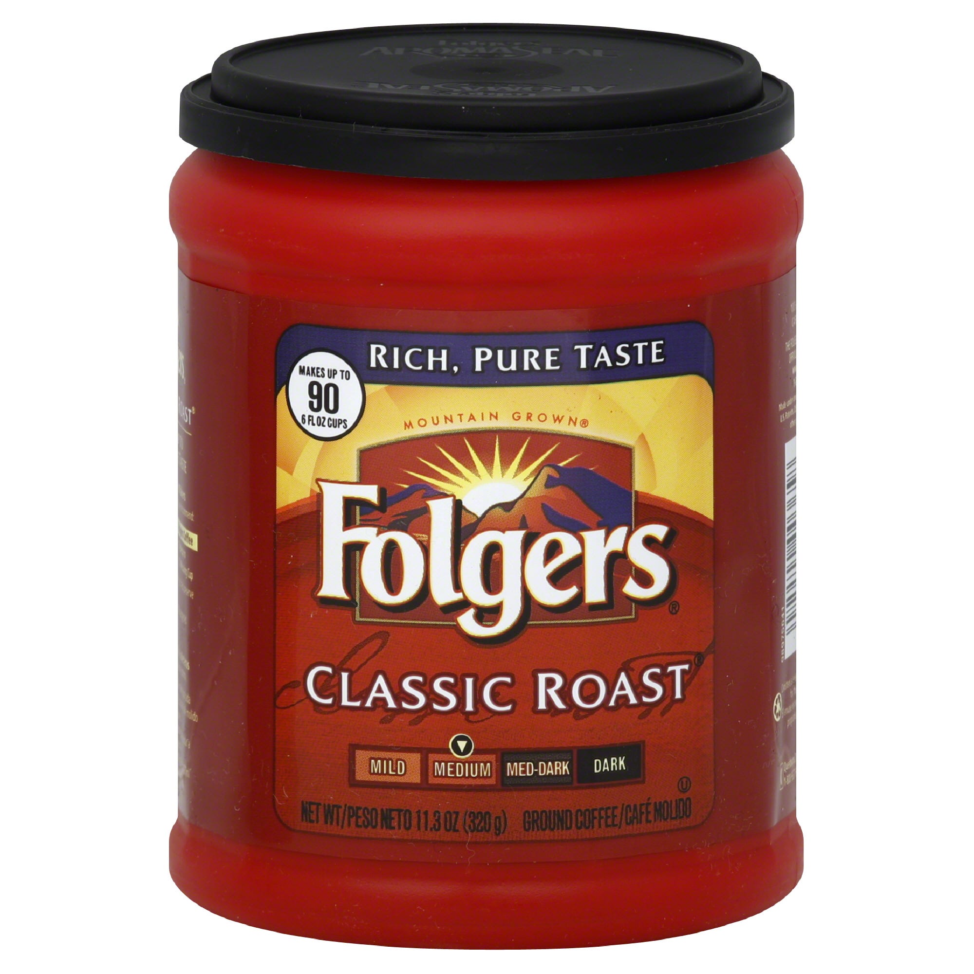 Folgers Classic Roast Ground Coffee, Medium Roast, 11.3 Ounce