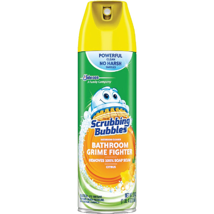 Scrubbing Bubbles Bathroom Grime Fighter Aerosol, Disinfectant Spray Citrus
