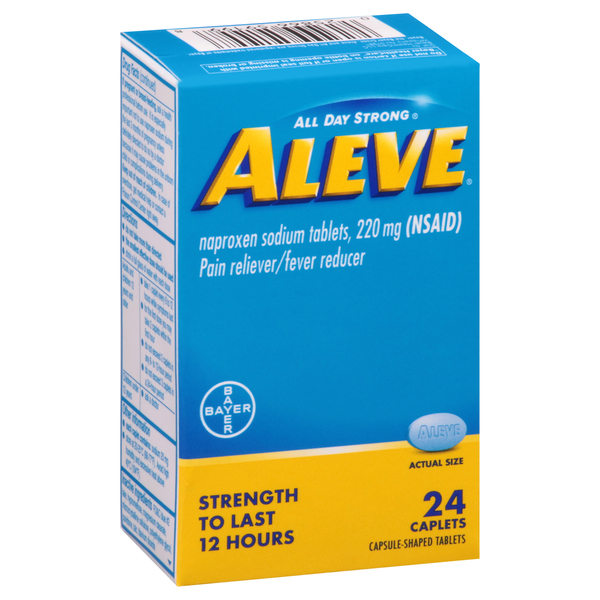 Aleve All Day Strong Pain Reliever/Fever Reducer, 220 Mg, Caplets