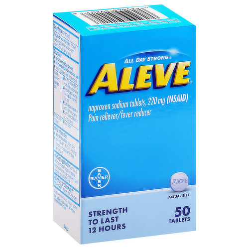 Aleve All Day Strong 220 Mg Pain Reliever/Fever Reducer Tablets 50 Ea Box