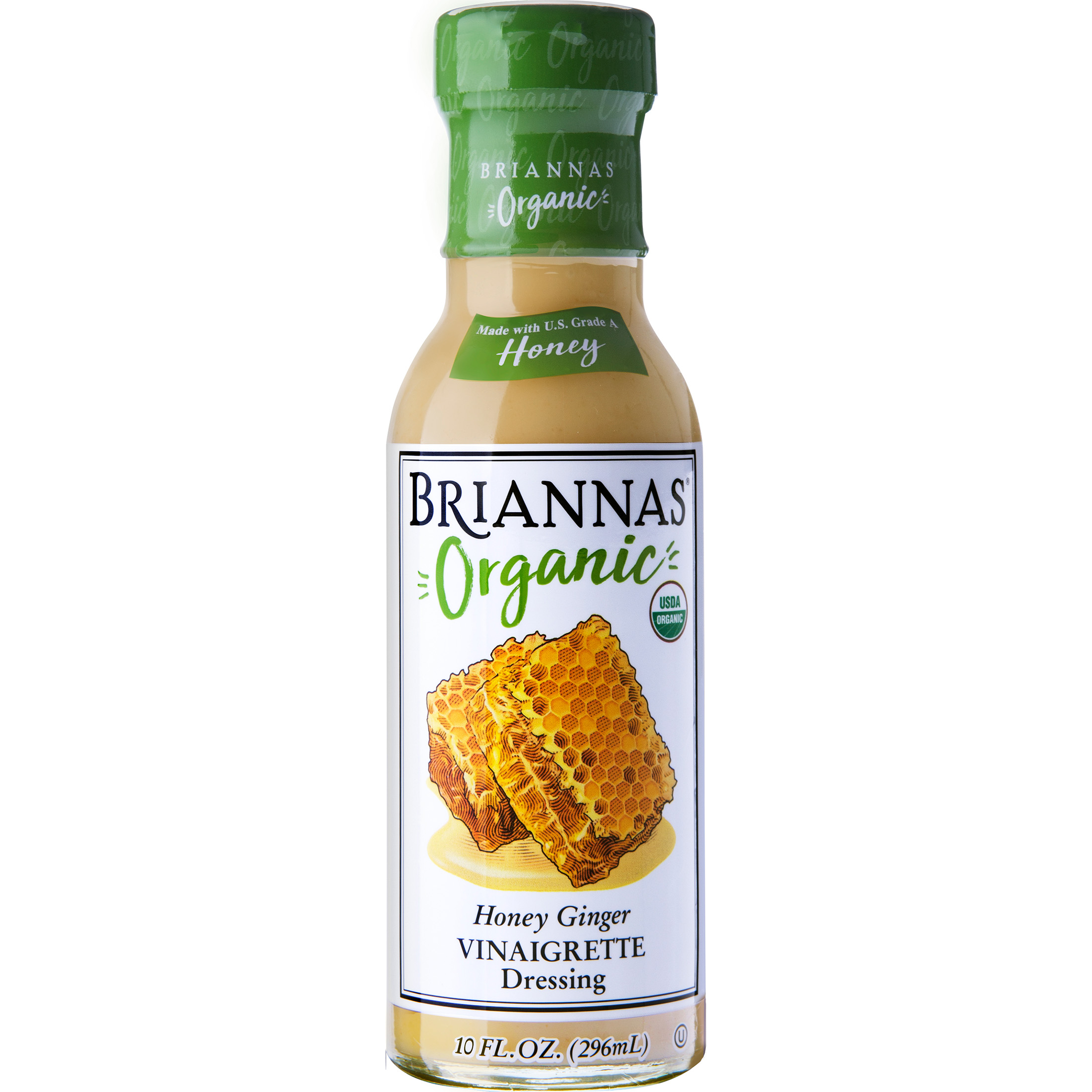 Brianna's Organic Honey Ginger Vinaigrette Dressing, 10 Fl Oz
