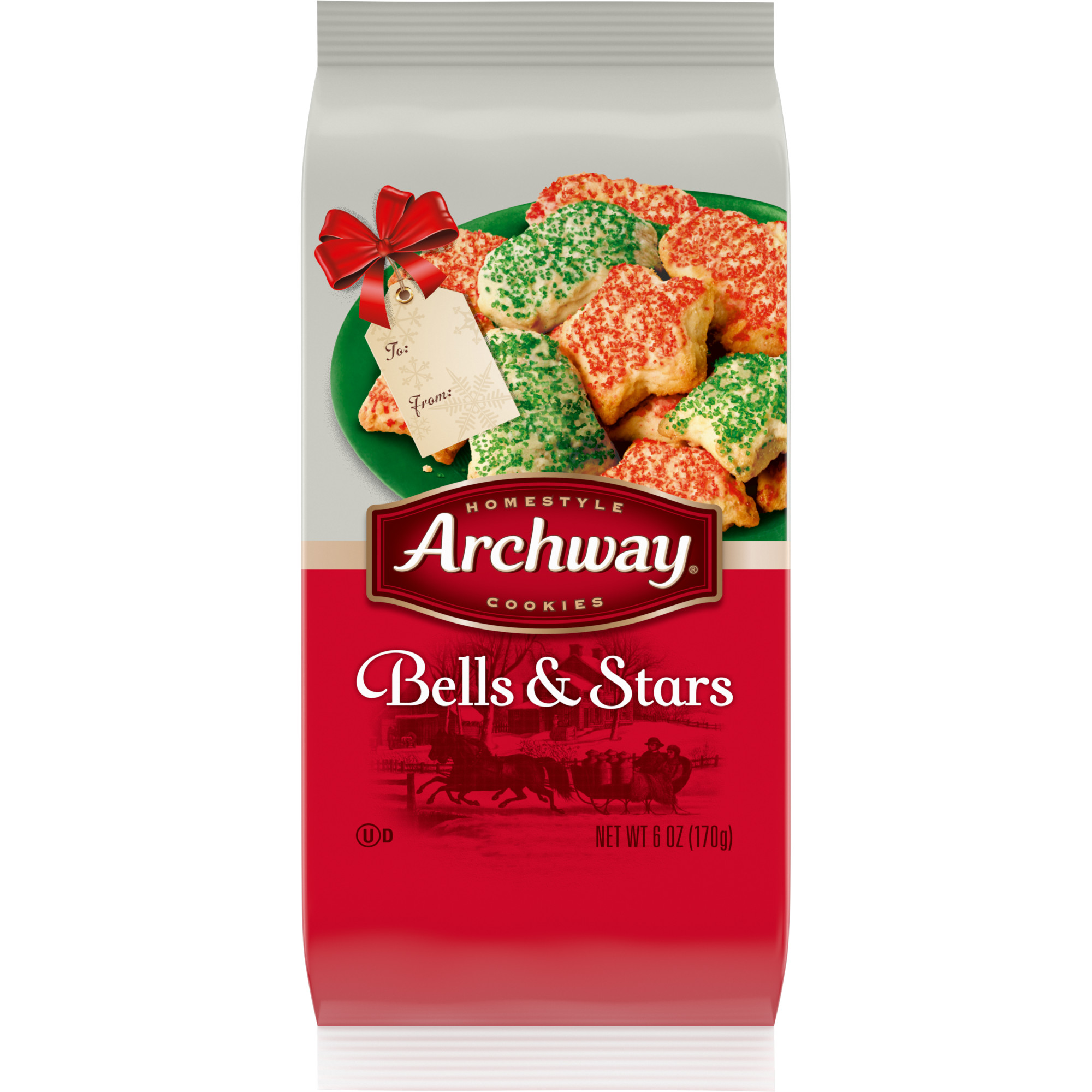 Archway Bells And Stars Holiday Cookies 6.000 Oz