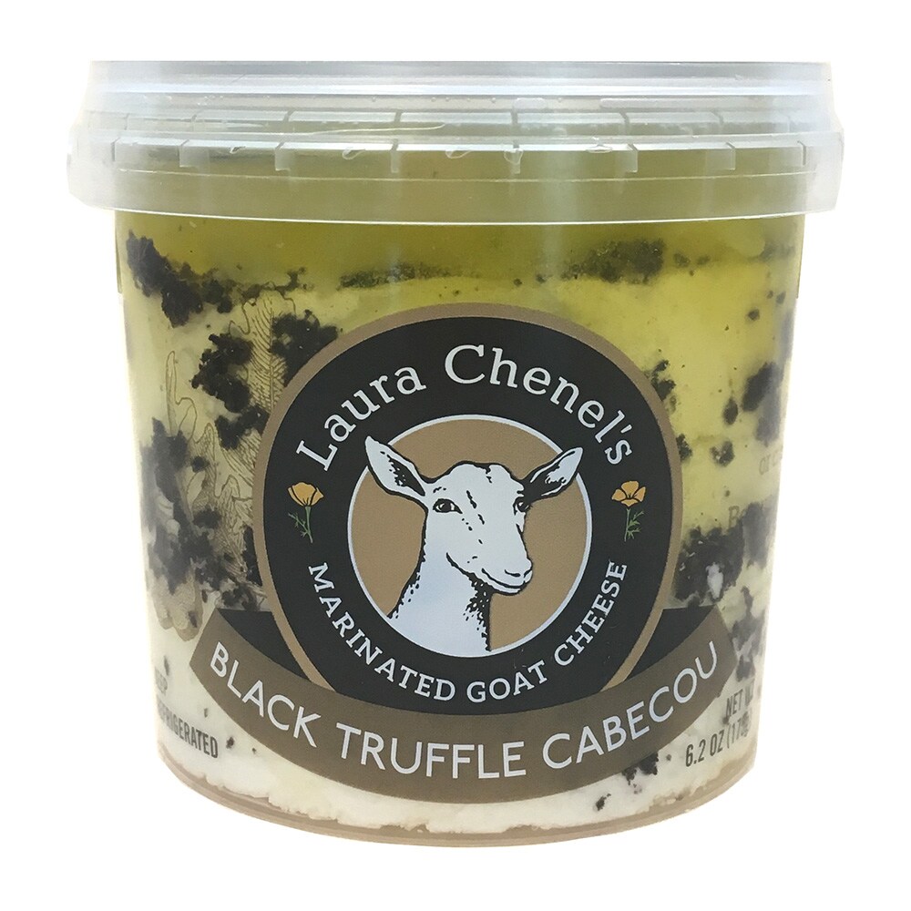 Laura Chenel Chenel’s Black Truffle Cabecou Marinated Goat Cheese