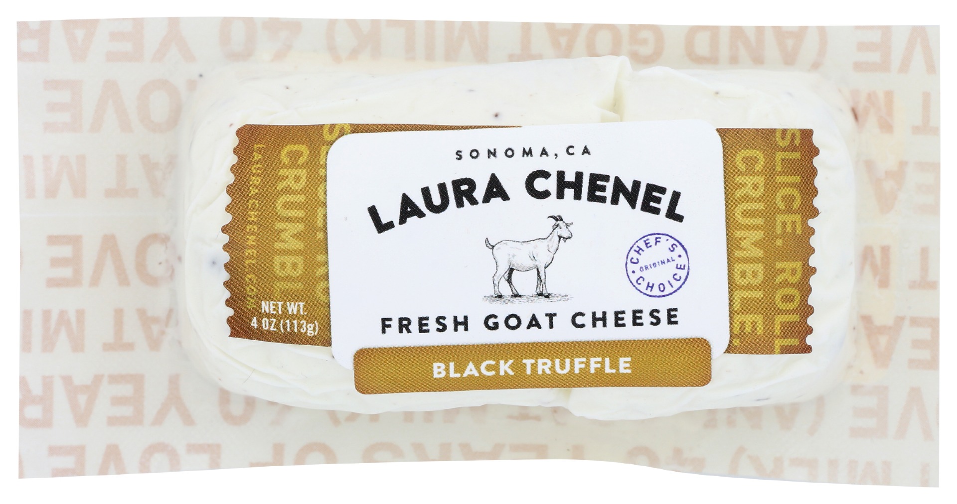 Laura Chenel Black Truffle Goat Log 12/4 Oz [Peterson #27693]