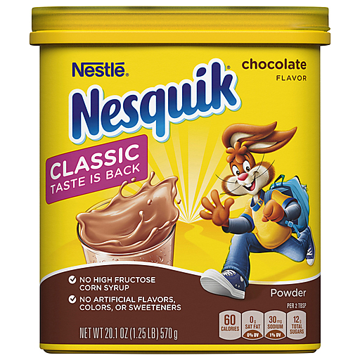 Nesquik Chocolate Flavor Powder Drink Mix Canister, 20.1 Ounce