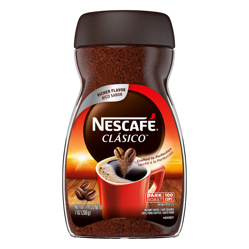 Nescafe Clasico, Dark Roast Instant Coffee, 7 Oz. Jar
