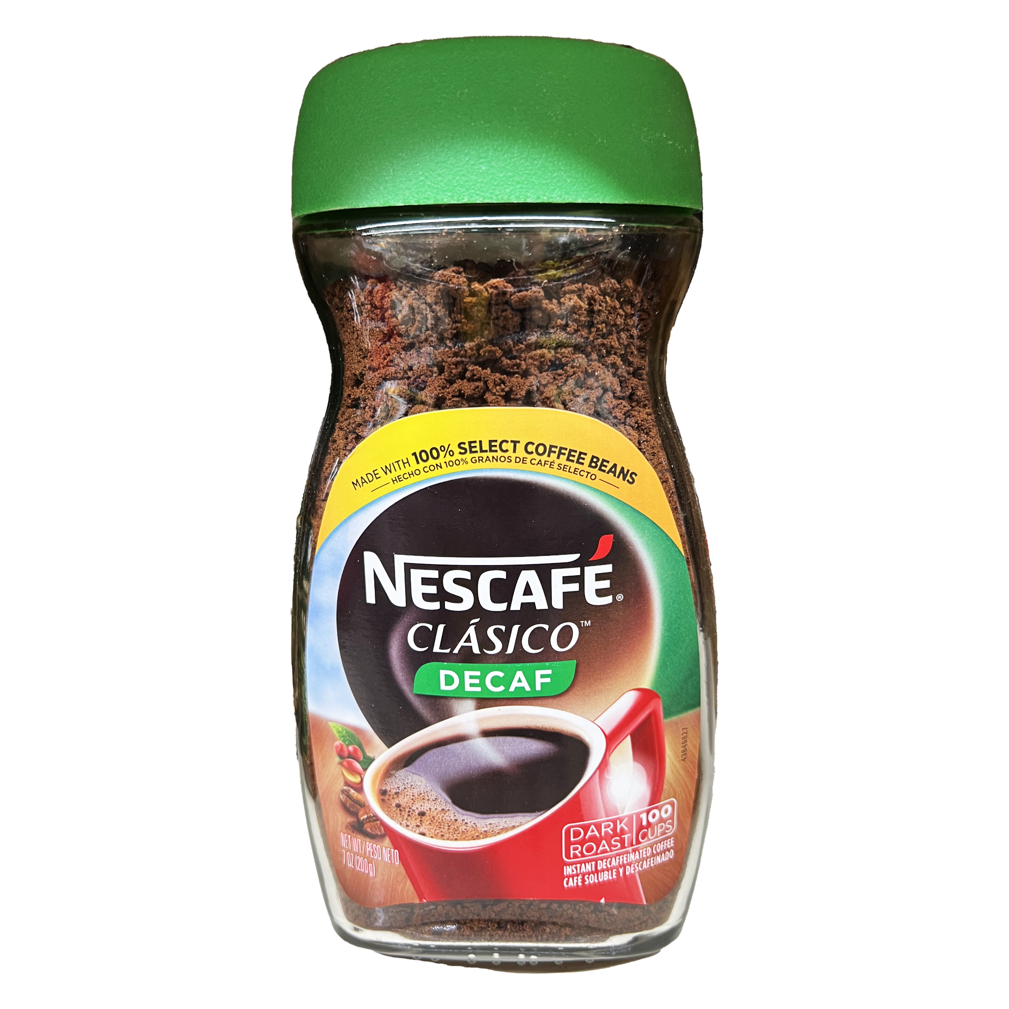 Nescafe CLASICO Decaf, Dark Roast Instant Coffee, 7 Oz. Jar