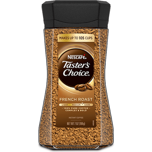 Nescafe Tasters Choice French Roast Instant Coffee, New Jar, 7 Oz Canister