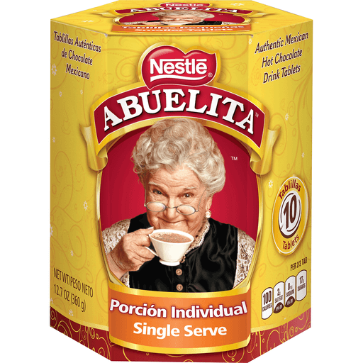 Nestle ABUELITA Authentic Mexican Hot Chocolate Single Serve Drink Tablets 12.7 Oz. Box