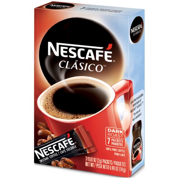 Nescafé Clásico Instant Coffee Dark Roast Packets