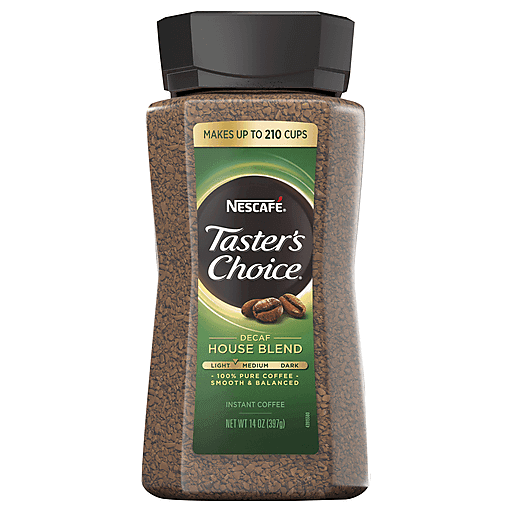 Nescafe TASTER’S CHOICE Decaf House Blend Instant Coffee 14 Oz. Jar