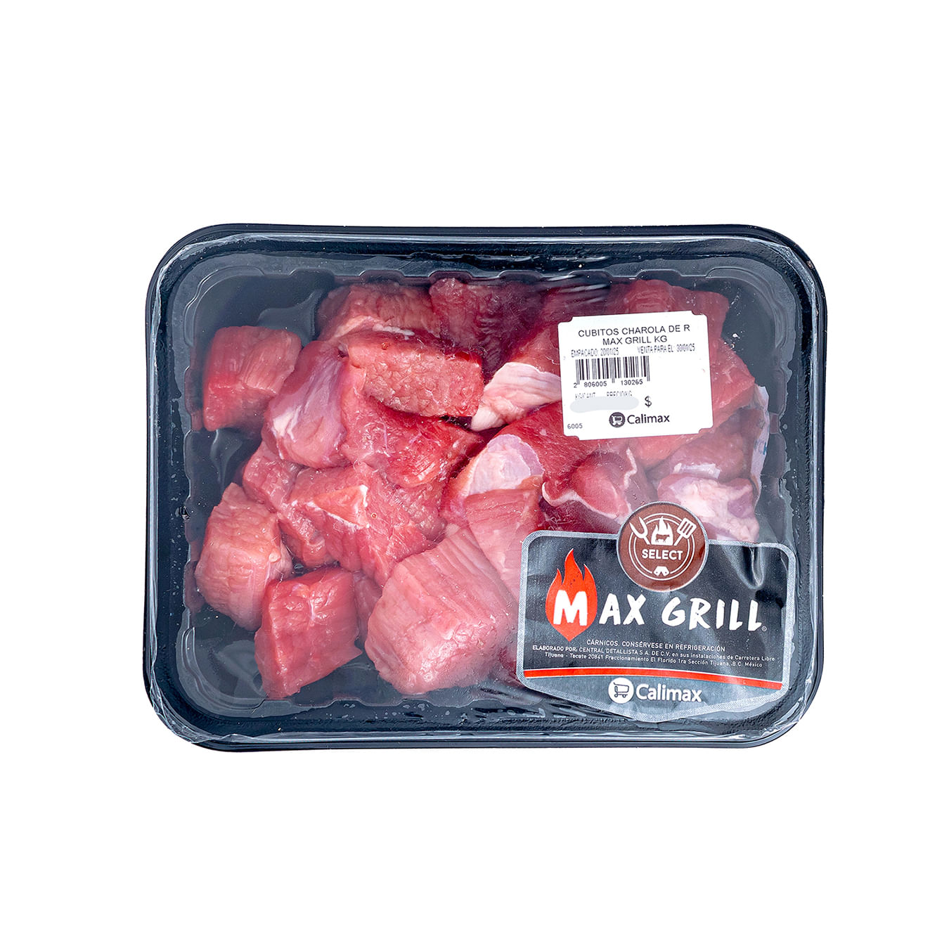 Max Grill Cubitos Charola De Res Por Kg