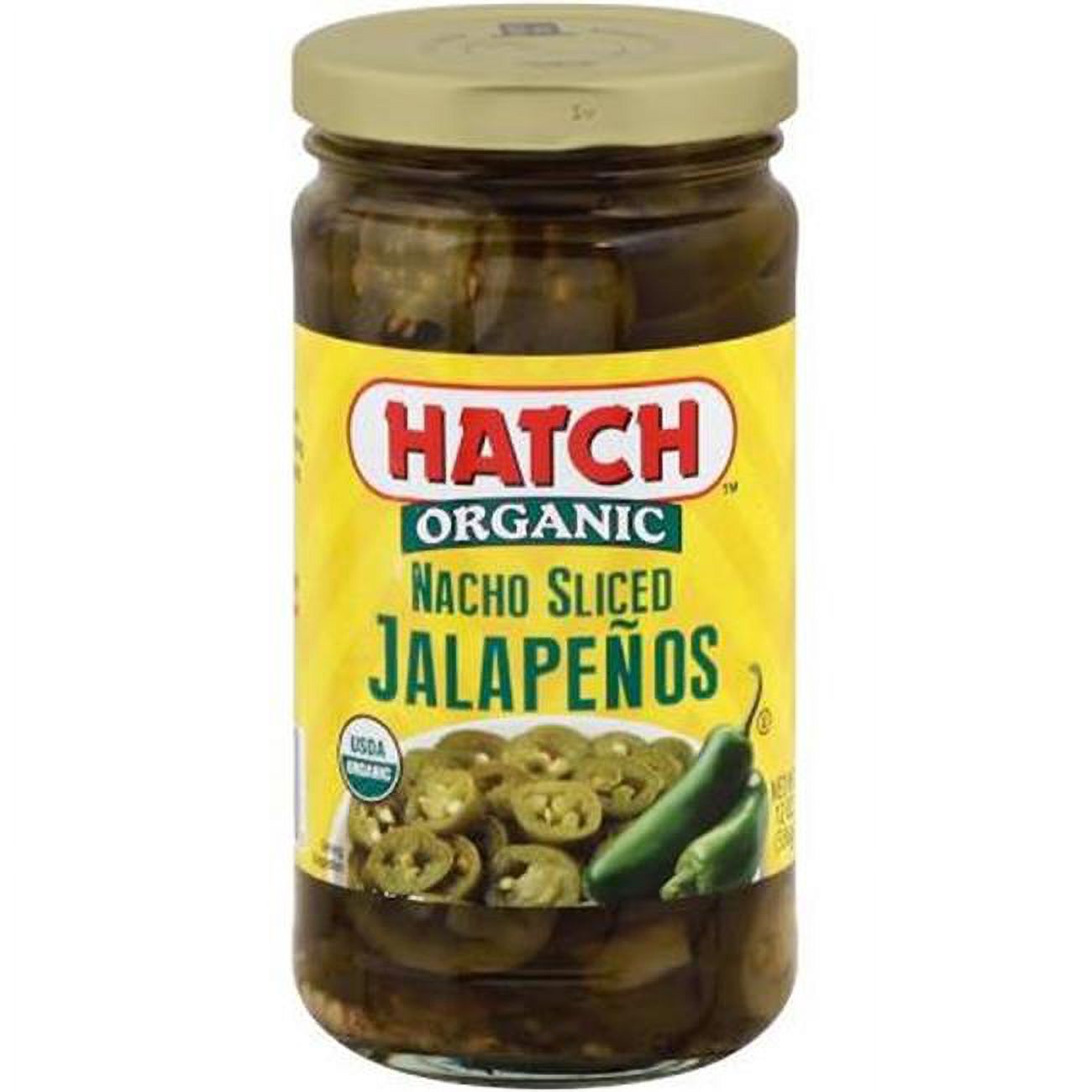 Hatch Organic Nacho Sliced Jalapenos, 12 Oz