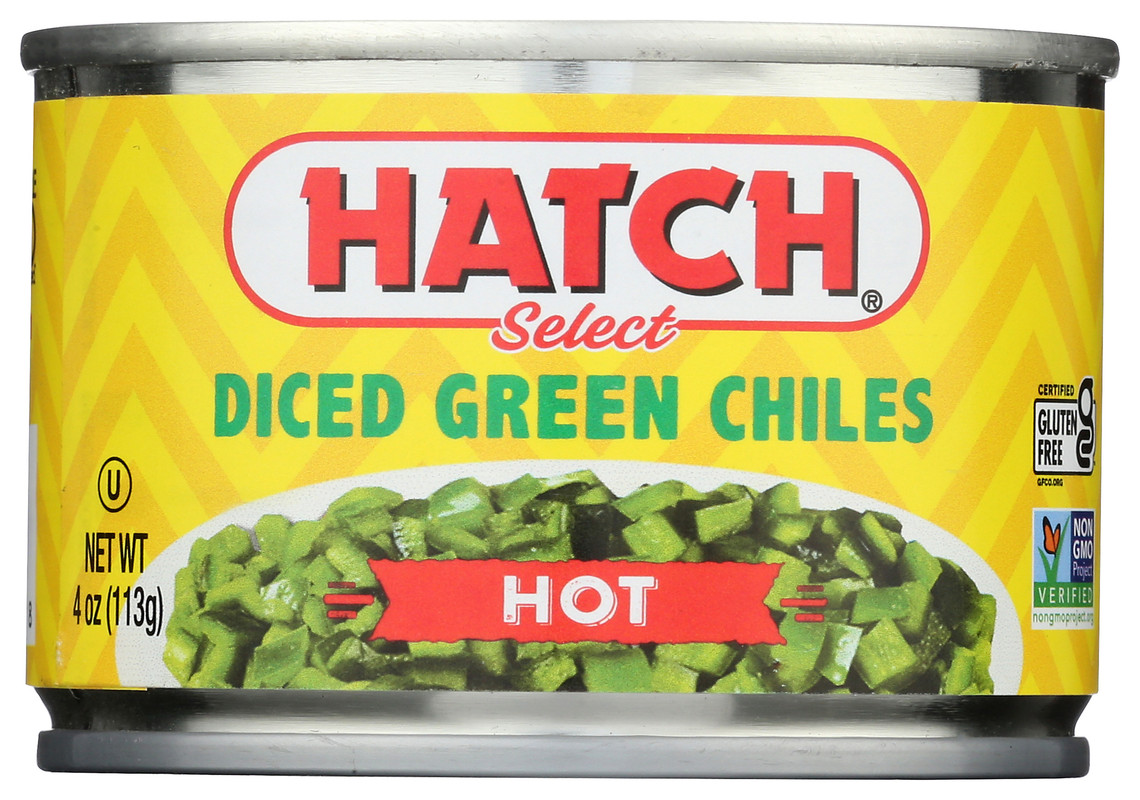 Hatch Hot, Dice Green Chiles - 4 Oz