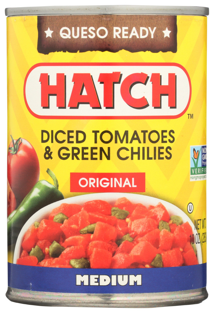 Hatch Diced Tomatoes & Green Chilies Original Medium, 10 Oz