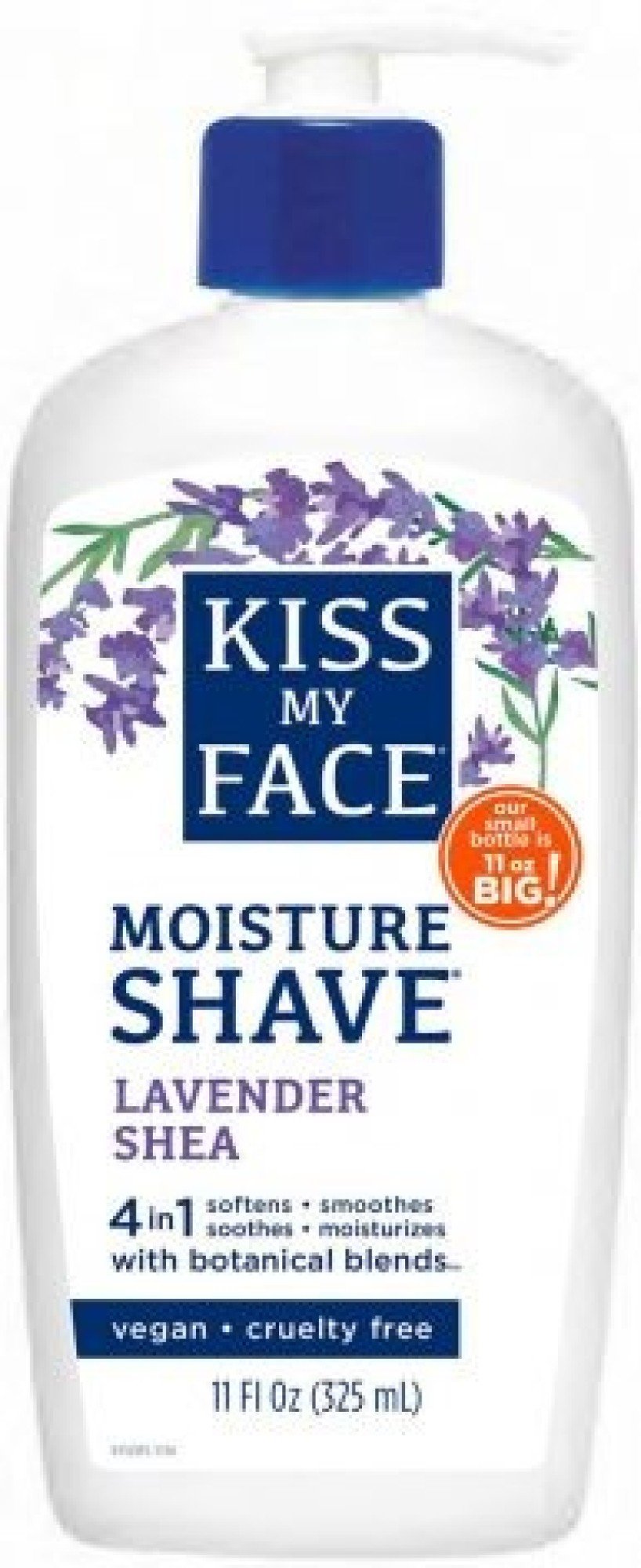 Kiss My Face Moisture Shave Lavender Shea - 11 Fl Oz