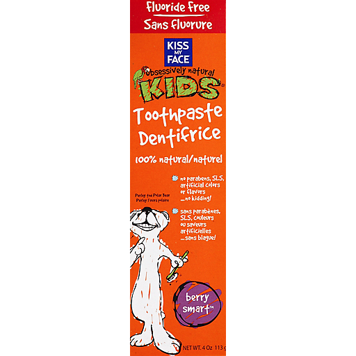 Kiss My Face Kids Toothpaste Fluoride Free Berry Smart - 4 Oz