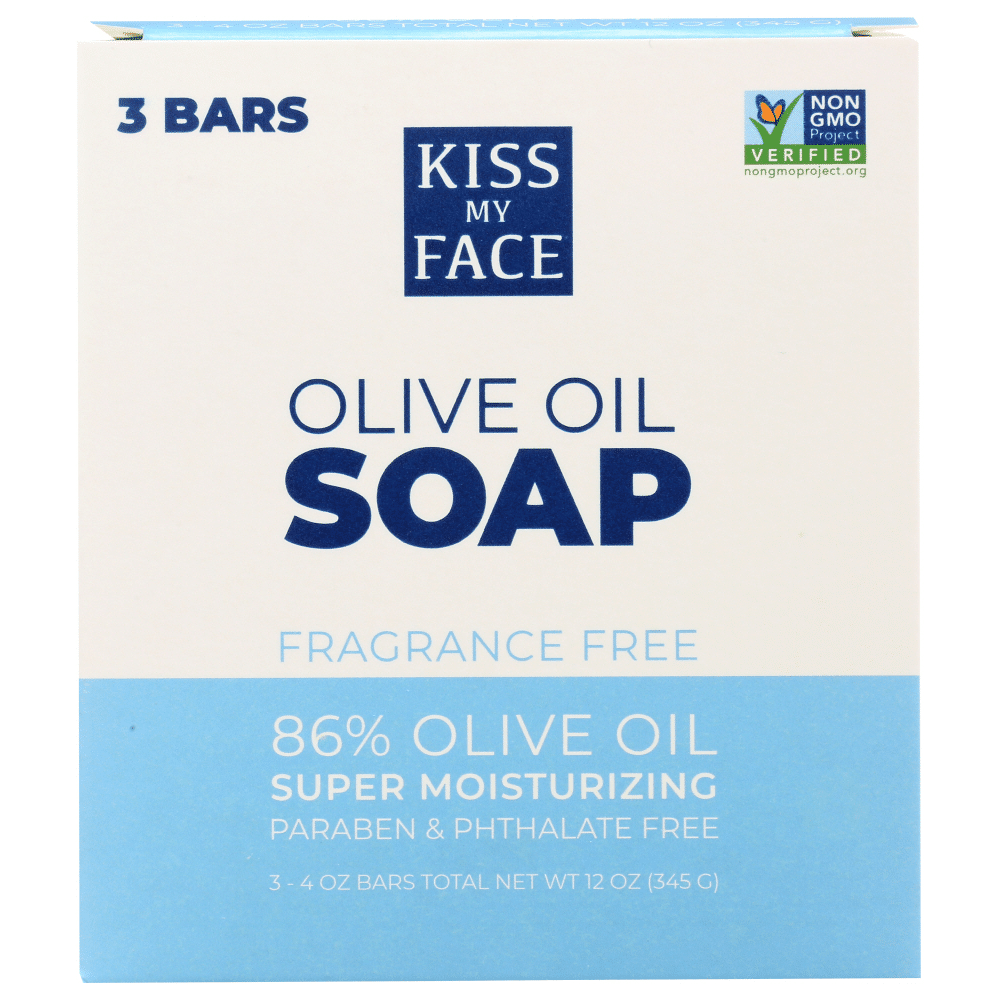 Kiss My Face Pure Olive Oil Bar Soap - 3pk - 12oz