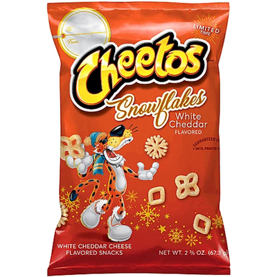 Cheetos Snowflakes, White Cheddar Cheese Flavored Snacks