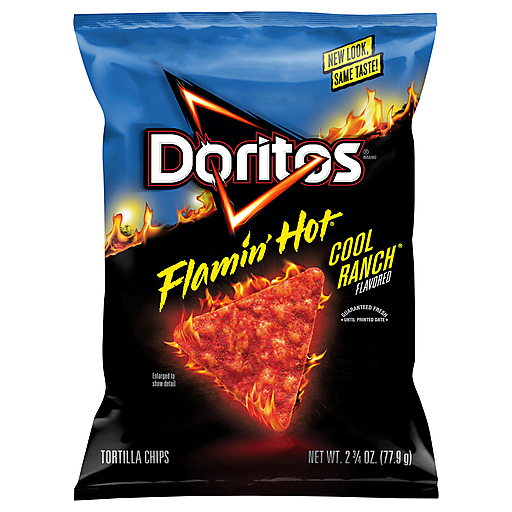 Doritos Tortilla Chips, Flamin' Hot Cool Ranch Flavored 2.75 Oz