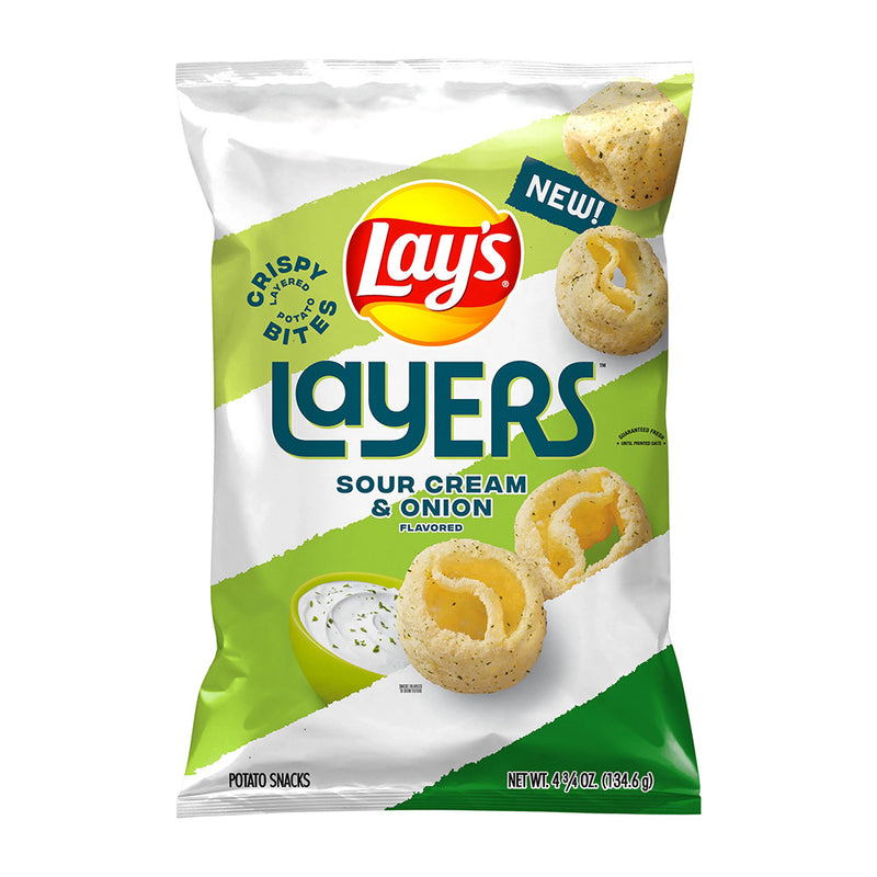 Lay's Layers Sour Cream And Onion Flavored Potato Snacks - 4.75oz