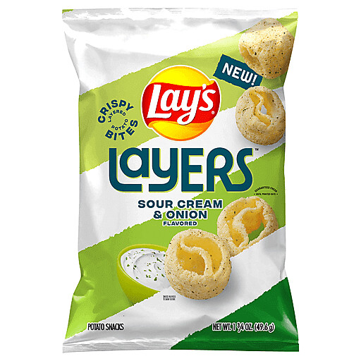 Lay's Layers Sour Cream And Onion Flavored Potato Snacks - 1.75oz
