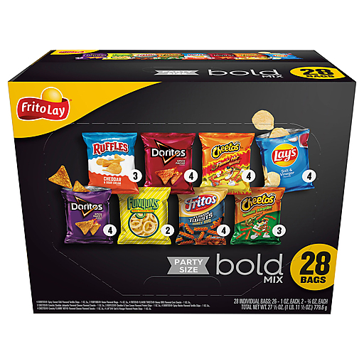 Frito Lay Bold Mix, Party Size, 28 Bags 27.5 Oz