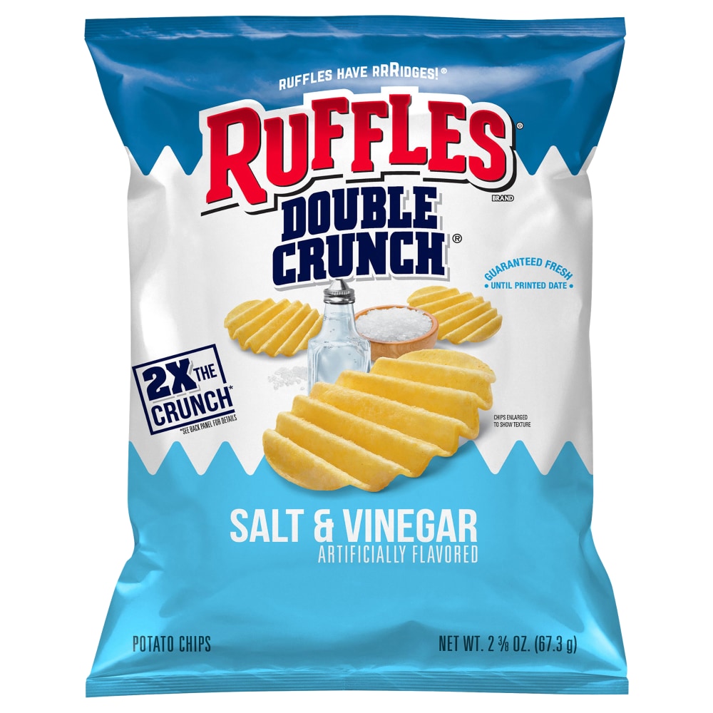 Ruffles Double Crunch Salt & Vinegar - 2.37oz