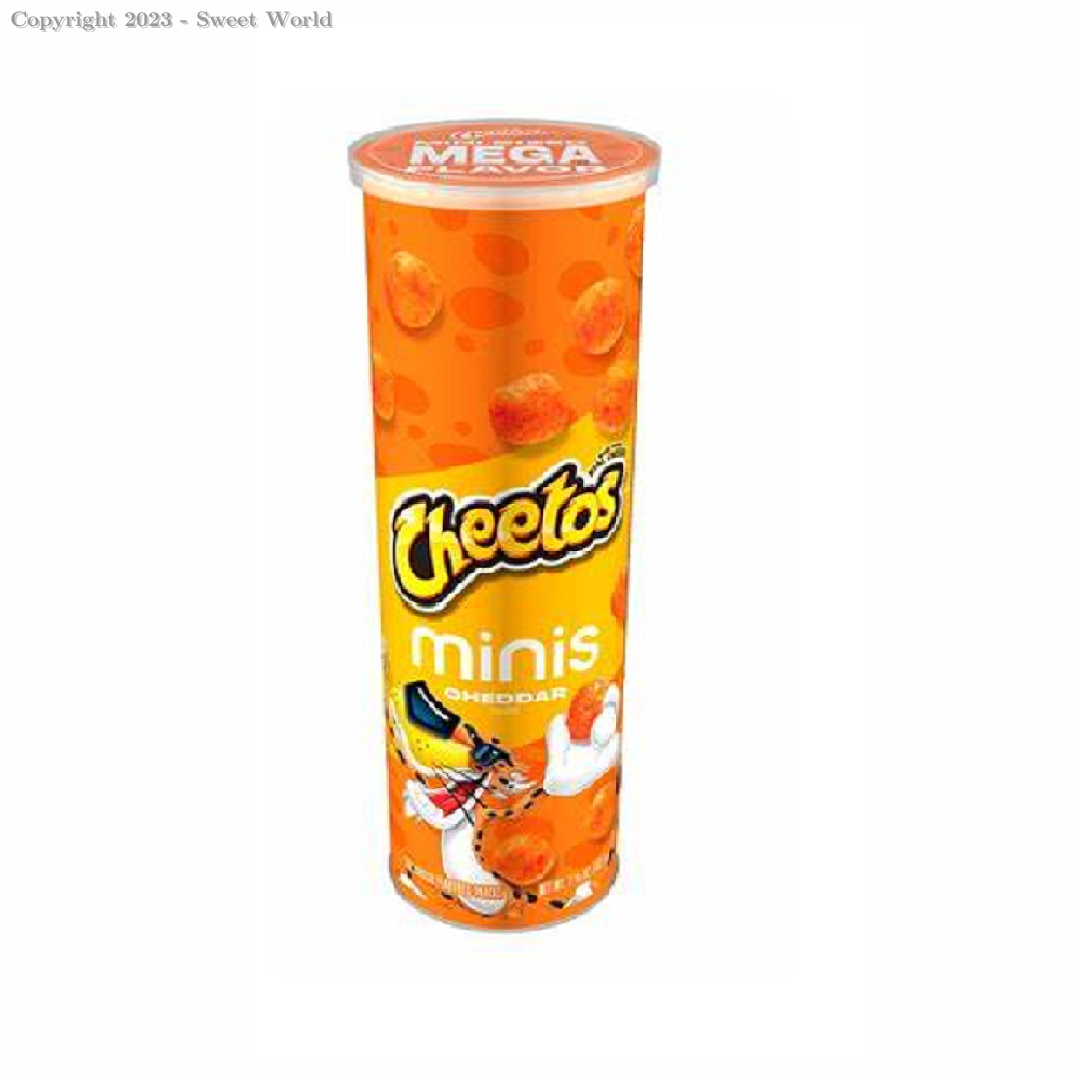 Cheetos Cheese Flavored Snacks, Cheddar, Minis 3.625 Oz