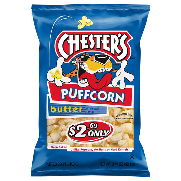 Chester's Puffcorn, Butter 3.25 Oz