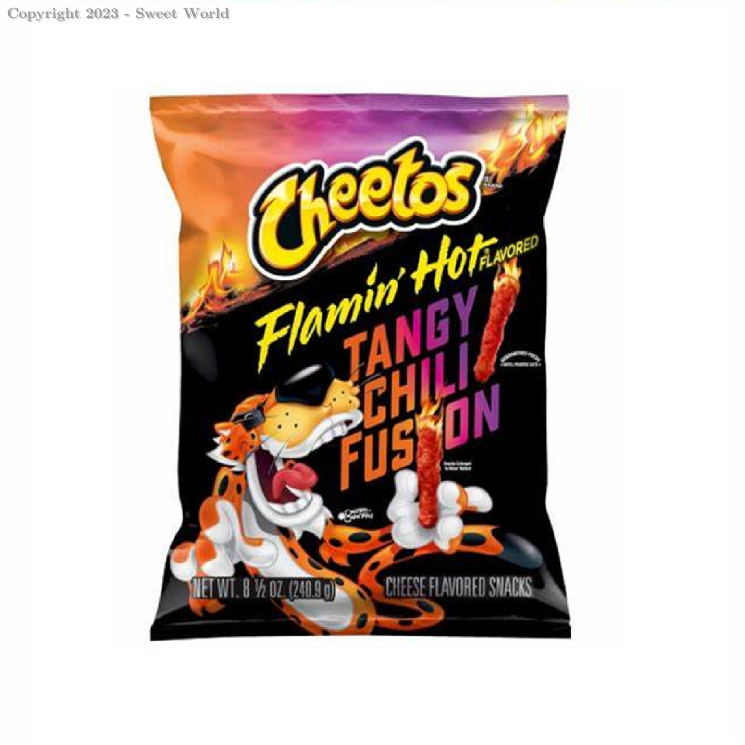 Cheetos Flamin' Hot Flavored, Tangy Chili Fusion, Cheese Flavored Snacks