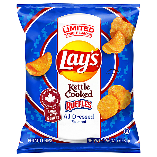 Lay's Potato Chips, All Dressed, Kettle Cooked 2.5 Oz