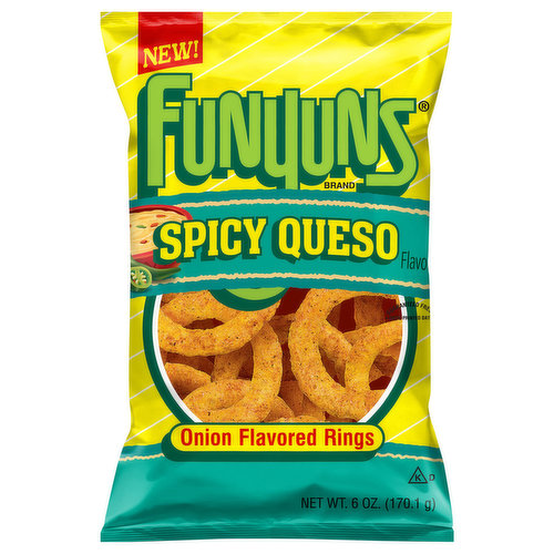 Funyuns Onion Flavored Rings, Spicy Queso Flavor 6 Oz