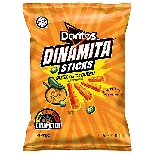 Doritos Corn Snacks, Smoky Chile Queso, Dinamita Sticks 3 Oz
