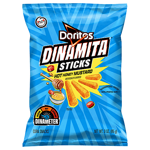 Doritos Corn Snacks, Hot Honey Mustard, Sticks 3 Oz