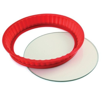 Norpro Silicone/Glass Cheesecake Pan, Red